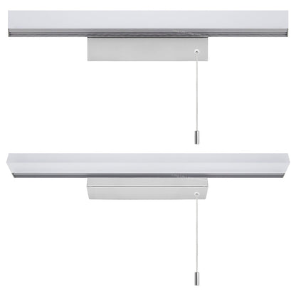 9w LED Bathroom Mirror Wall Light With Pull Cord Cool White 6500k IP20 - Energy Light Bulbs - Free delivery on all orders