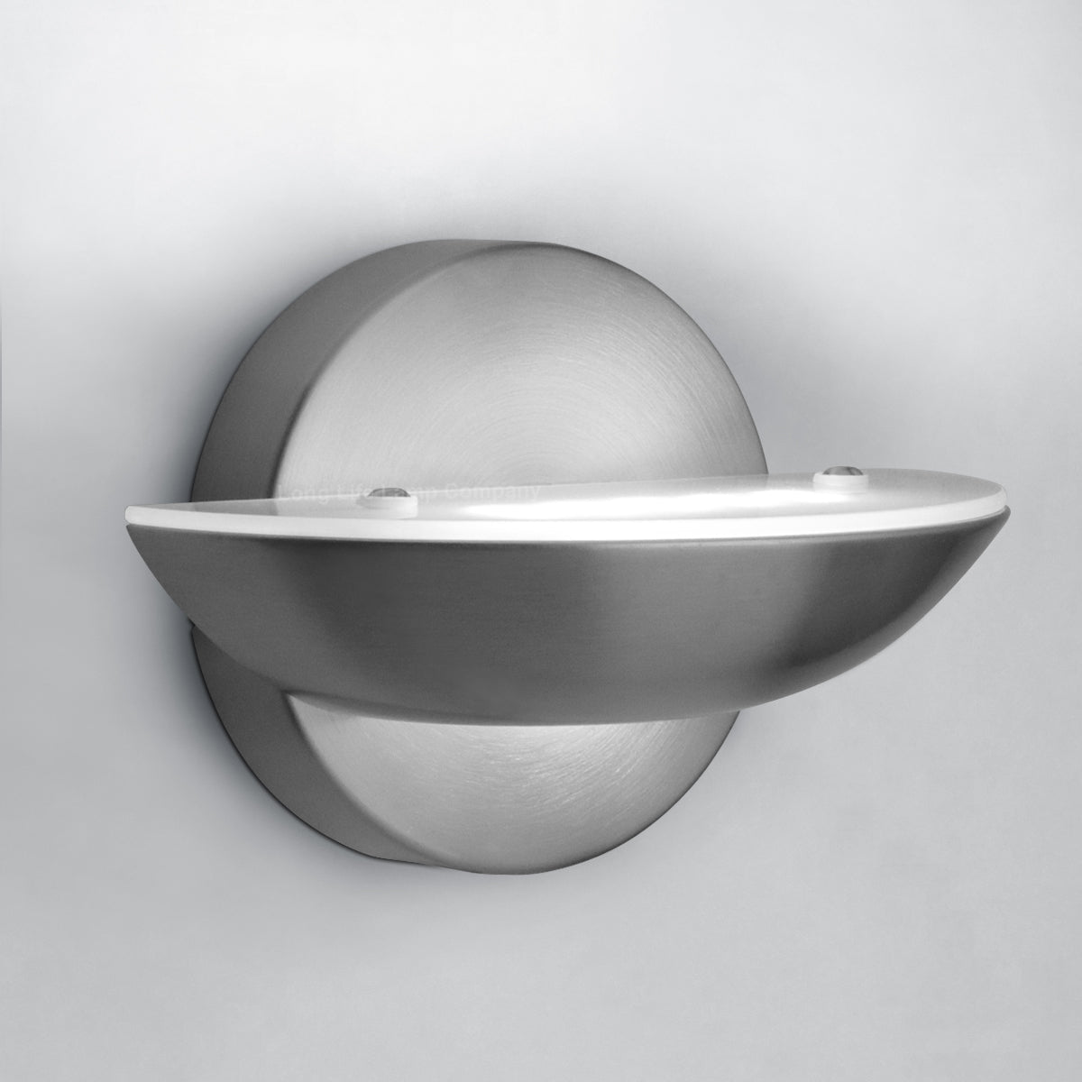 9w LED Wall Light Brushed Chrome Opal Diffuser Cool White 6000K - Energy Light Bulbs - Free delivery on all orders