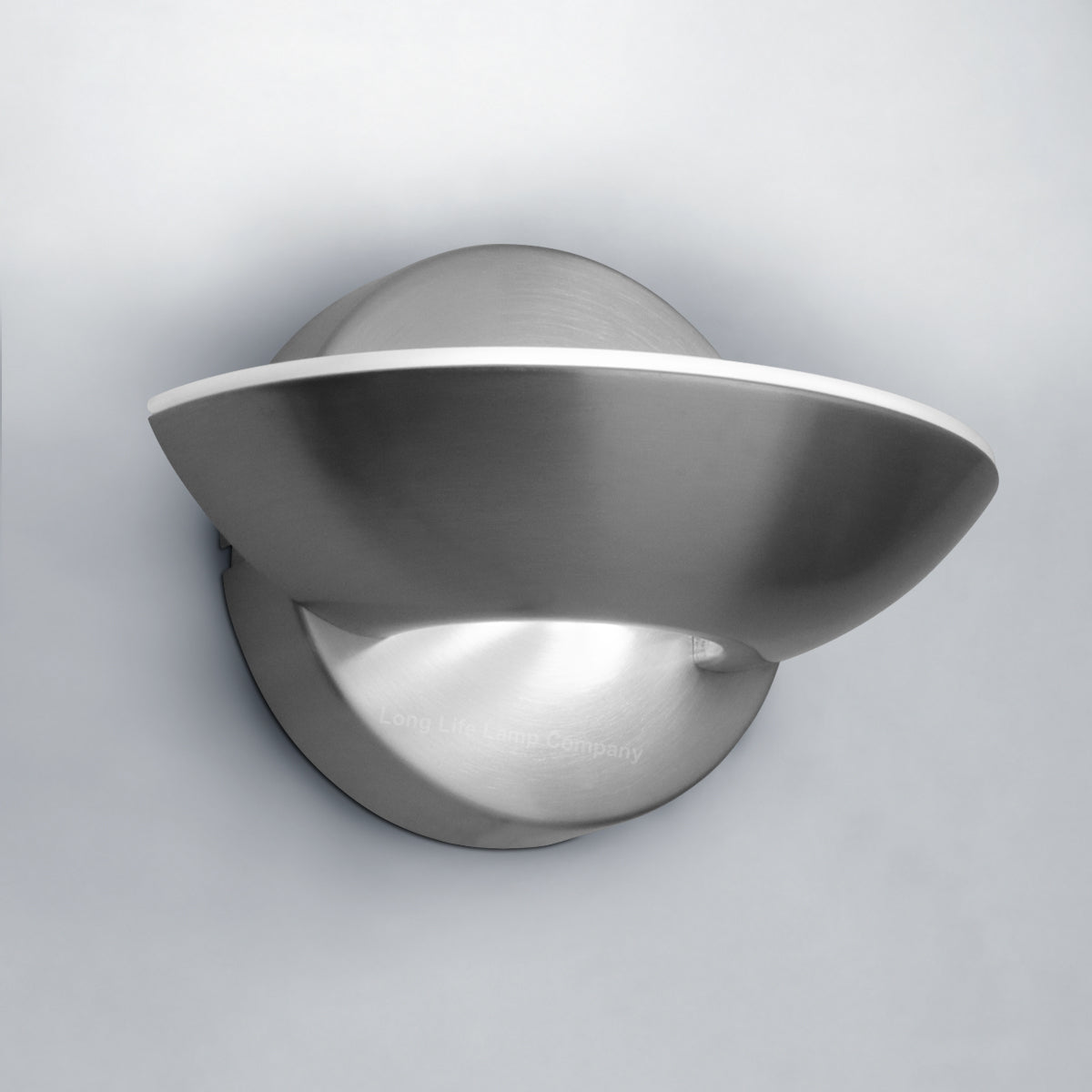 9w LED Wall Light Brushed Chrome Opal Diffuser Cool White 6000K - Energy Light Bulbs - Free delivery on all orders