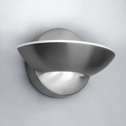 9w LED Wall Light Brushed Chrome Opal Diffuser Cool White 6000K - Energy Light Bulbs - Free delivery on all orders