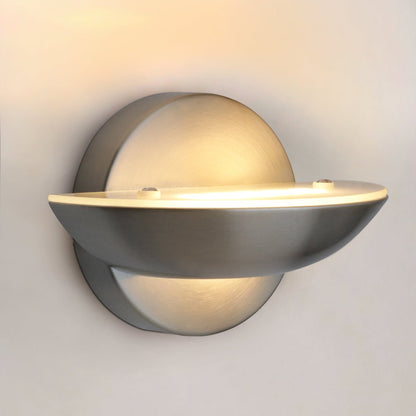 9w LED Wall Light Brushed Chrome Opal Diffuser Warm White 3000K - Energy Light Bulbs - Free delivery on all orders
