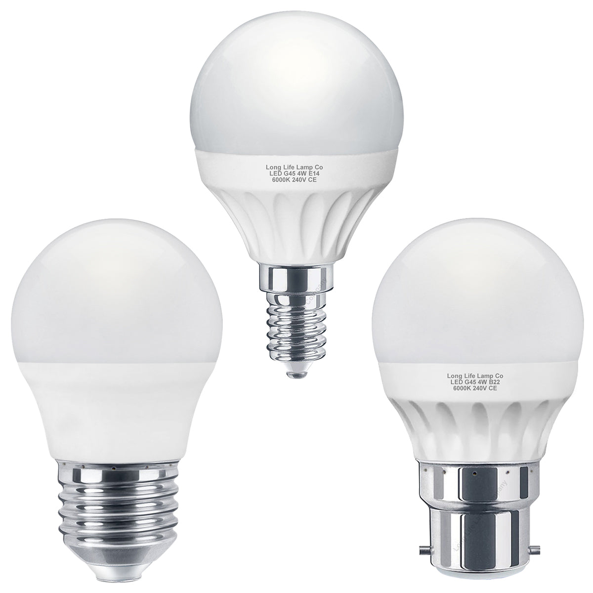 4w LED Golf Ball Light Bulb Cool White B22, E27, E14