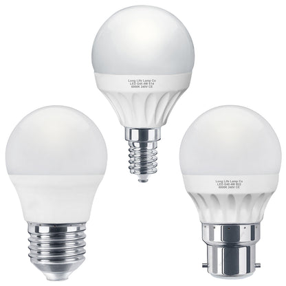 4w LED Golf Ball Light Bulb Cool White B22, E27, E14