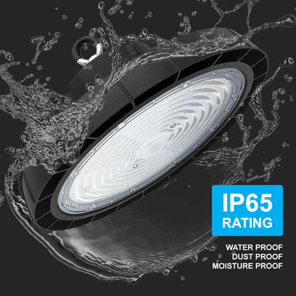 150W LED ceiling high bay light with 22500 lumens for bright commercial and industrial illumination