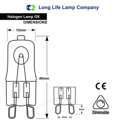 G9 Energy Saving Halogen Light Bulb 75W