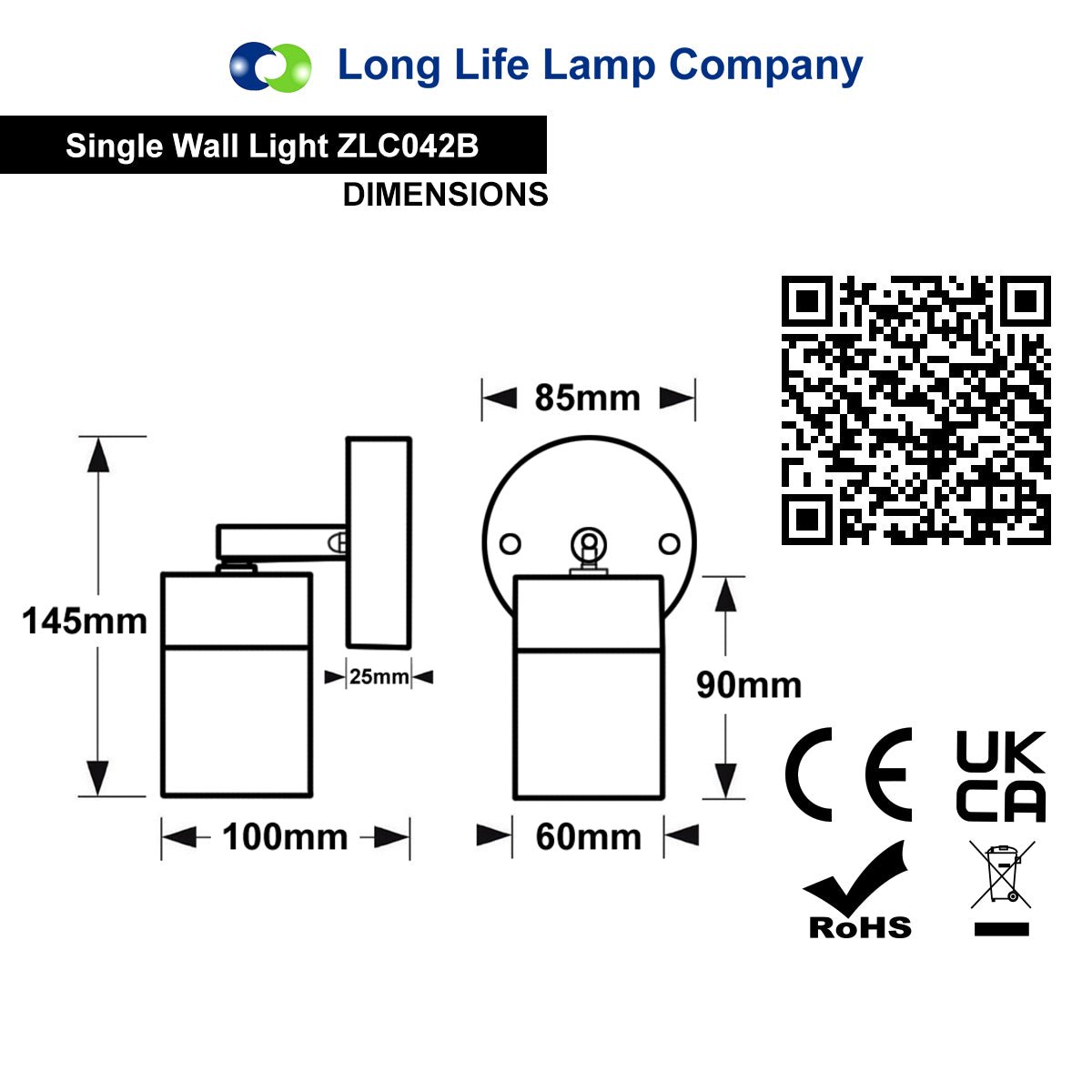 Adjustable Black Outdoor Wall Light - Energy Light Bulbs - Free delivery on all orders