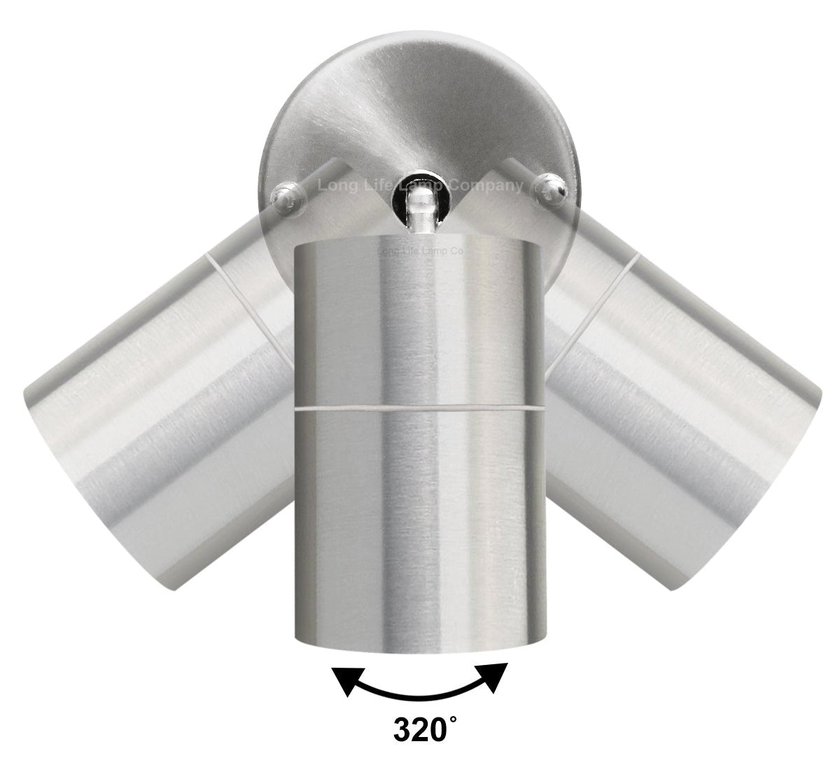 Adjustable Outdoor Wall Light Stainless Steel IP44 - Energy Light Bulbs - Free delivery on all orders