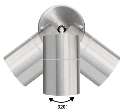 Adjustable Outdoor Wall Light Stainless Steel IP44 - Energy Light Bulbs - Free delivery on all orders