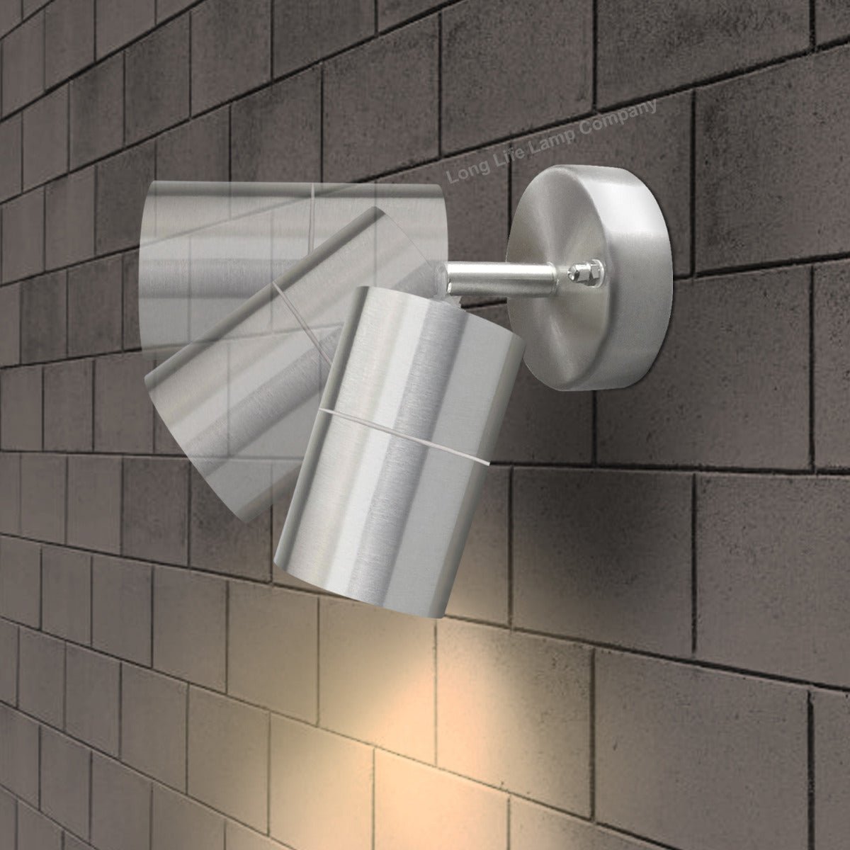 Adjustable Outdoor Wall Light Stainless Steel IP44 - Energy Light Bulbs - Free delivery on all orders