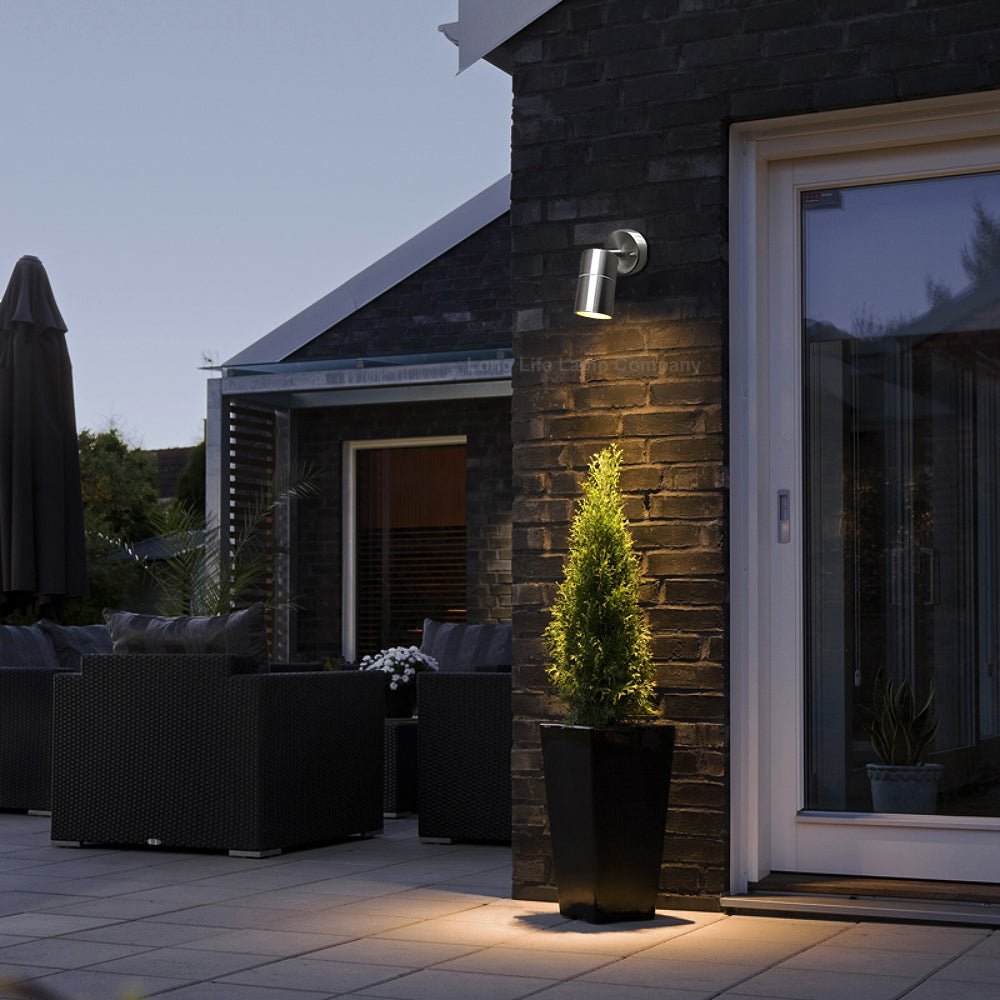 Adjustable Outdoor Wall Light Stainless Steel IP44 - Energy Light Bulbs - Free delivery on all orders