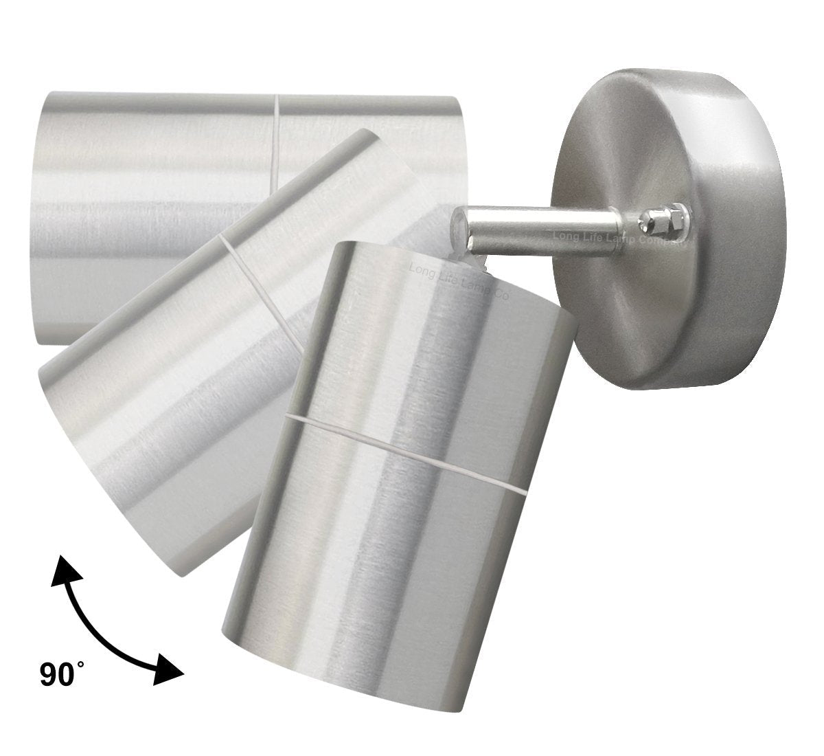 Adjustable Outdoor Wall Light Stainless Steel IP44 - Energy Light Bulbs - Free delivery on all orders