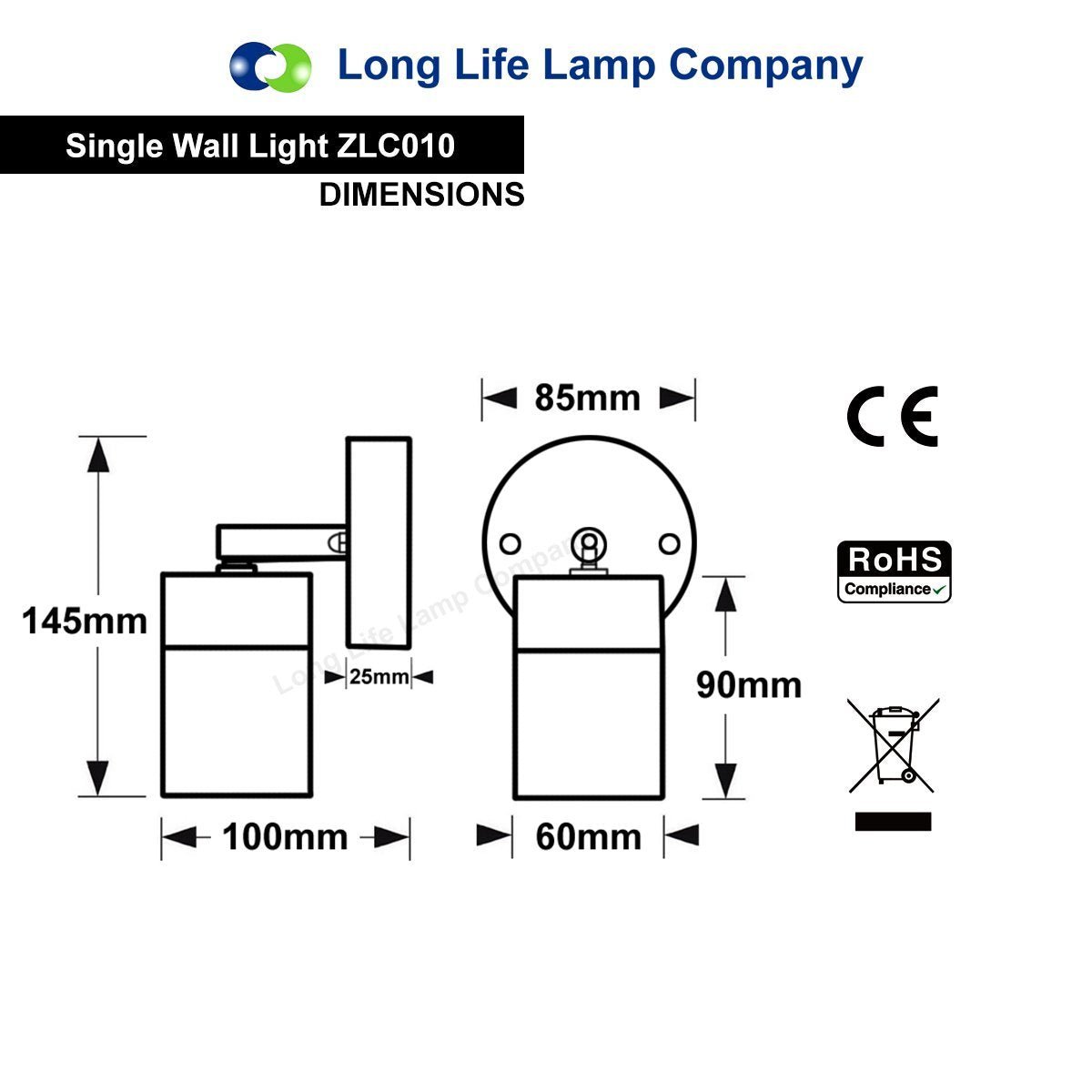 Adjustable Outdoor Wall Light Stainless Steel IP44 - Energy Light Bulbs - Free delivery on all orders