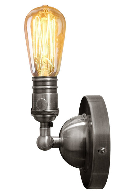 Adjustable Vintage Candle Wall Light Fixture Pewter Grey - Energy Light Bulbs - Free delivery on all orders