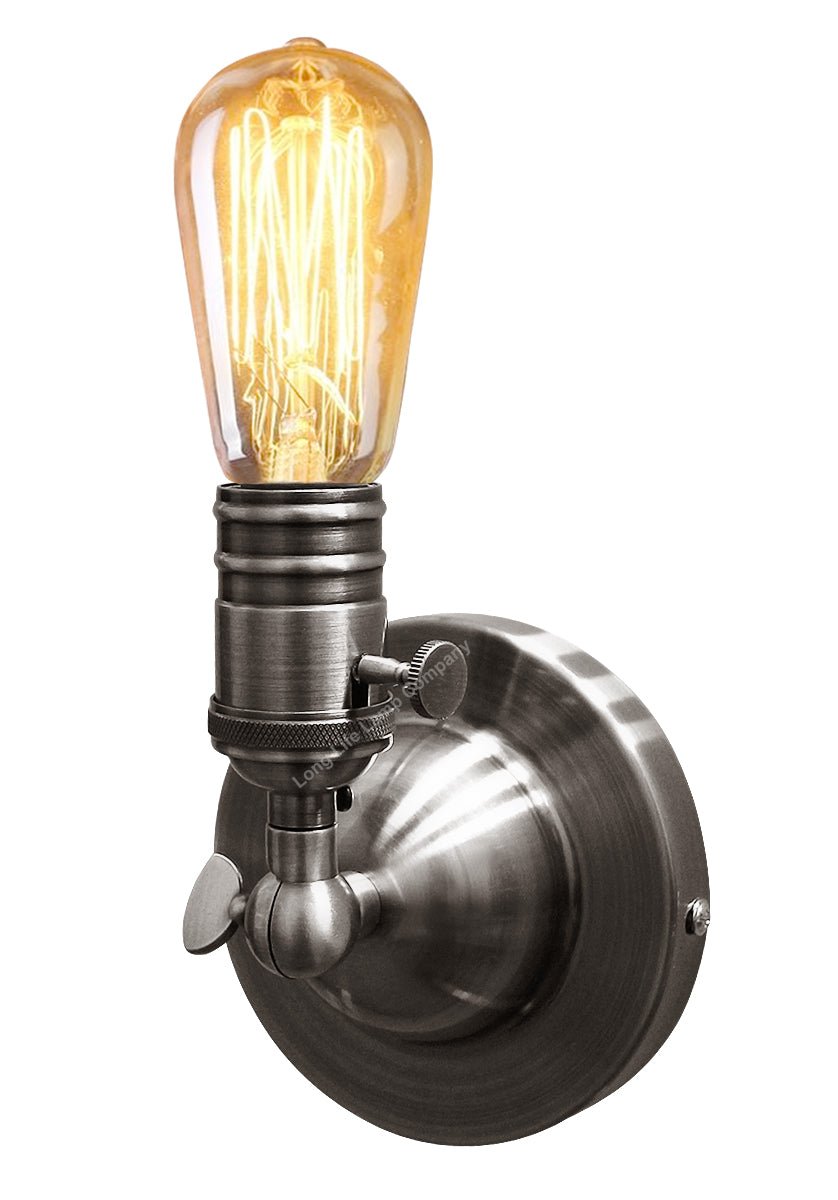 Adjustable Vintage Candle Wall Light Fixture Pewter Grey - Energy Light Bulbs - Free delivery on all orders