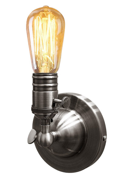 Adjustable Vintage Candle Wall Light Fixture Pewter Grey - Energy Light Bulbs - Free delivery on all orders
