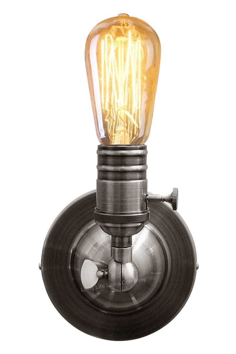 Adjustable Vintage Candle Wall Light Fixture Pewter Grey - Energy Light Bulbs - Free delivery on all orders