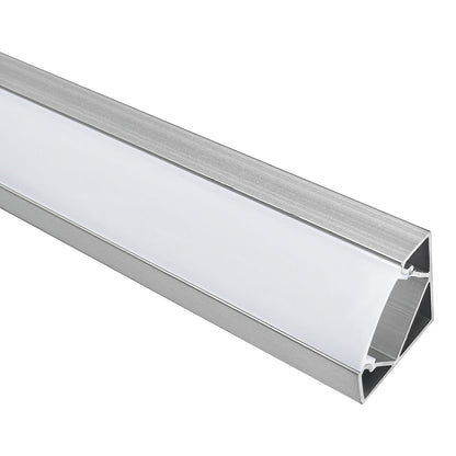 Aluminium Corner LED Profile Surface Mount 1M Channel Opal Cover 2 or 4 Pack - Energy Light Bulbs - Free delivery on all orders