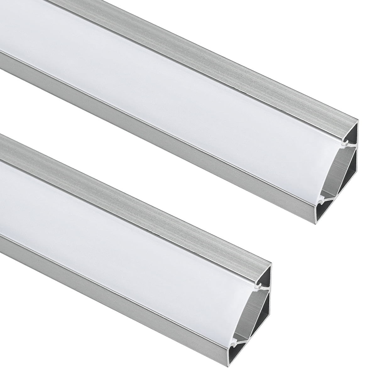 Aluminium Corner LED Profile Surface Mount 1M Channel Opal Cover 2 or 4 Pack - Energy Light Bulbs - Free delivery on all orders