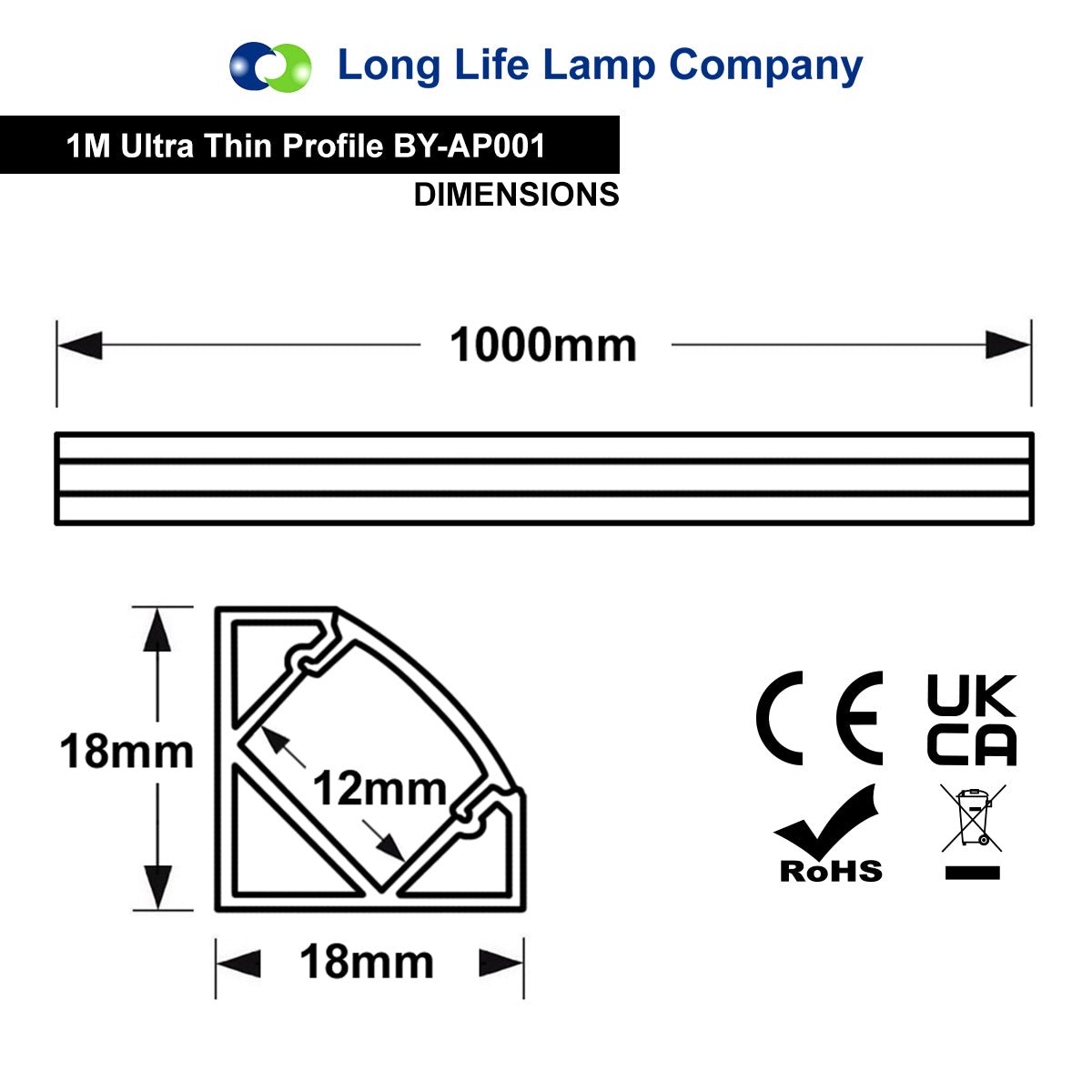 Aluminium Corner LED Profile Surface Mount 1M Channel Opal Cover 2 or 4 Pack - Energy Light Bulbs - Free delivery on all orders
