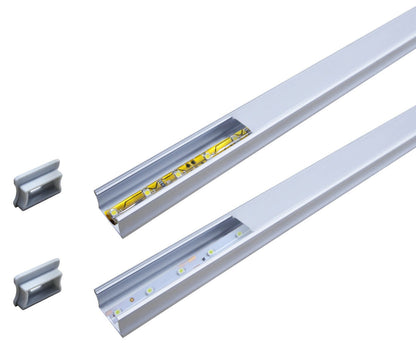 Aluminium Diffuser Cover for LED Striplights UltraThin Profile Shell with Caps - Energy Light Bulbs - Free delivery on all orders