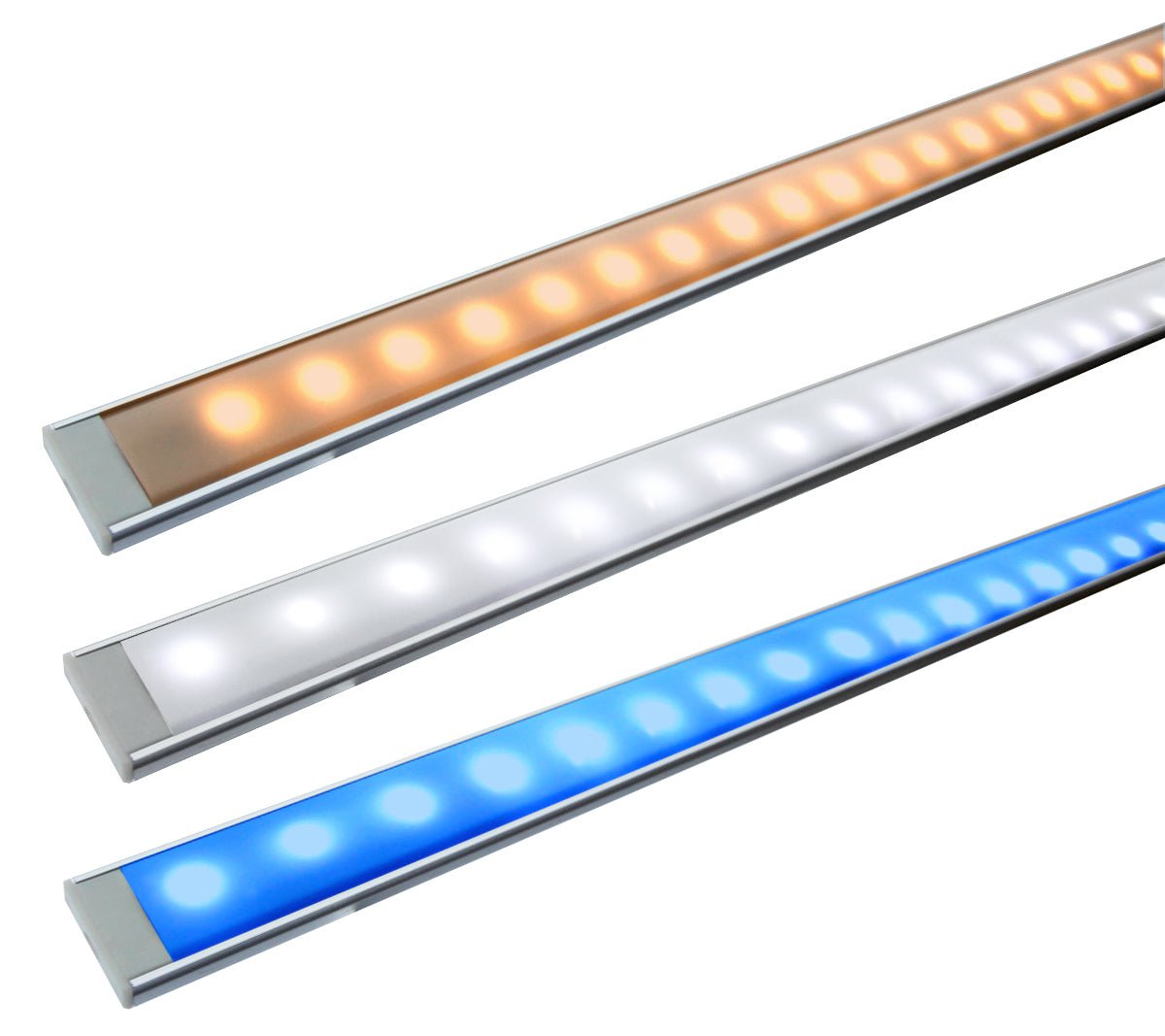 Aluminium Diffuser Cover for LED Striplights UltraThin Profile Shell with Caps - Energy Light Bulbs - Free delivery on all orders
