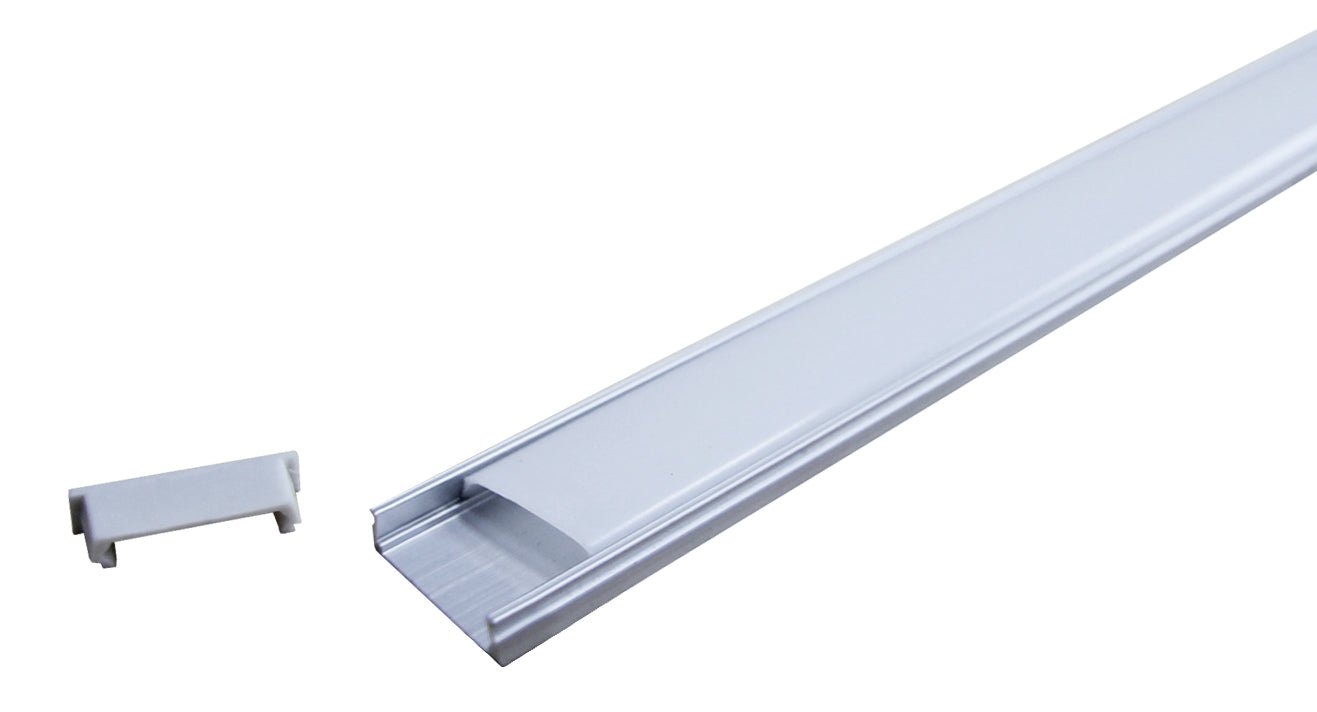 Aluminium Diffuser Cover for LED Striplights UltraThin Profile Shell with Caps - Energy Light Bulbs - Free delivery on all orders