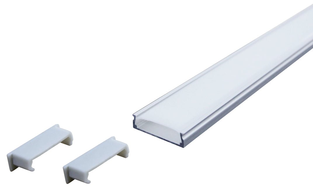 Aluminium Diffuser Cover for LED Striplights UltraThin Profile Shell with Caps - Energy Light Bulbs - Free delivery on all orders