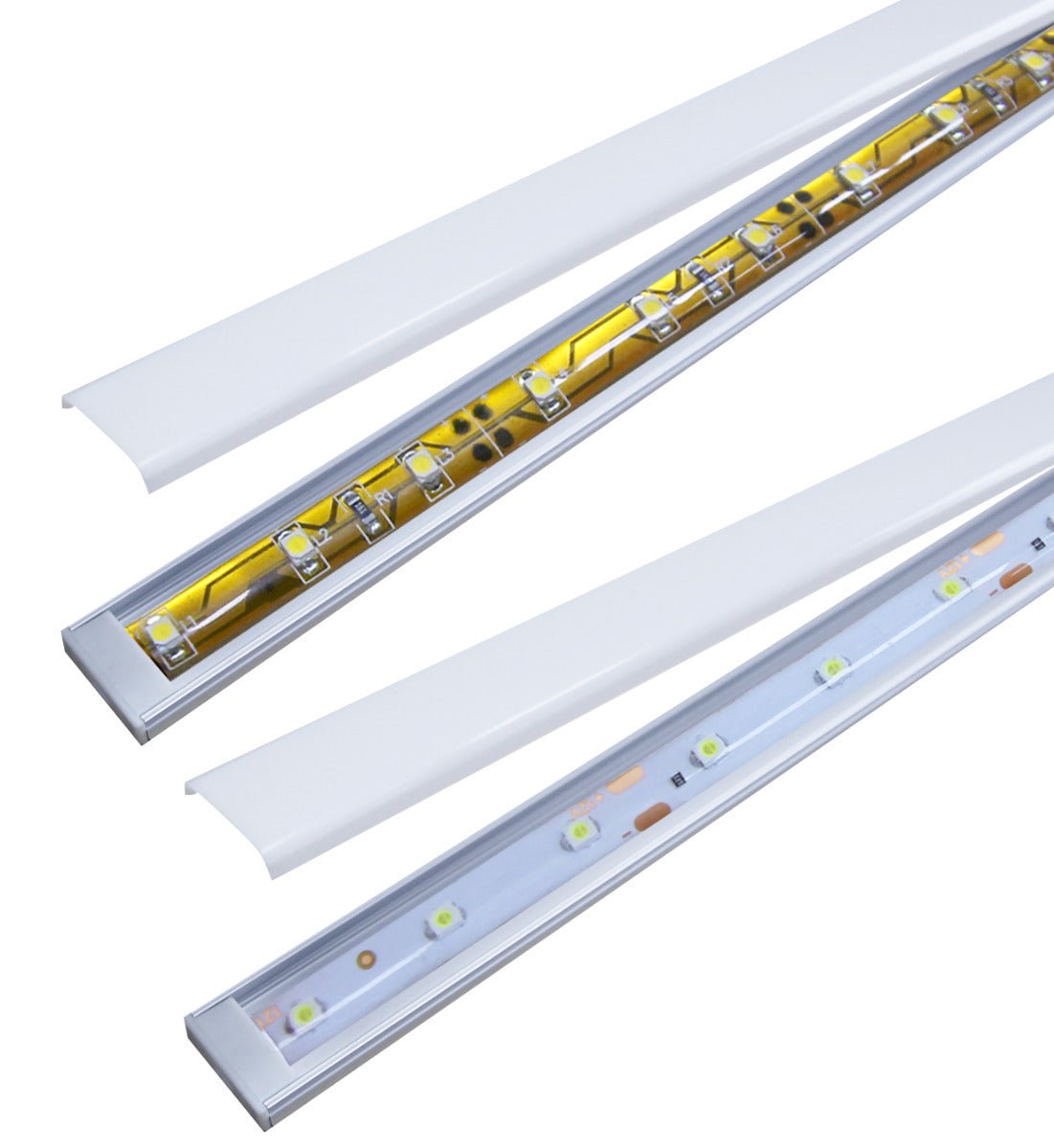 Aluminium Diffuser Cover for LED Striplights UltraThin Profile Shell with Caps - Energy Light Bulbs - Free delivery on all orders