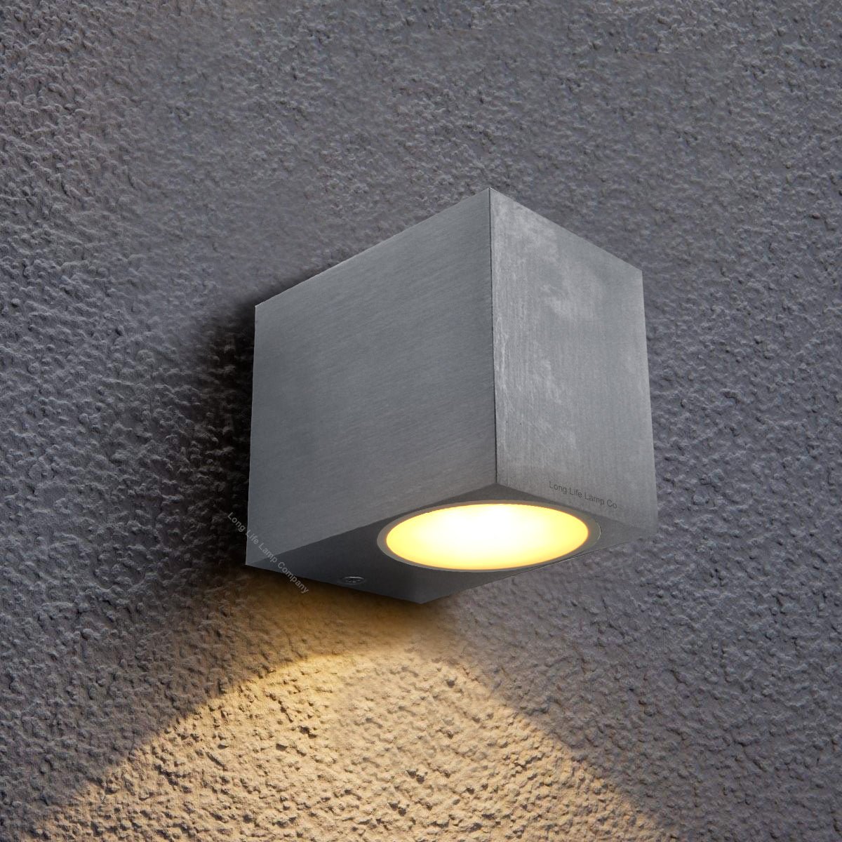 Aluminium Finely Finished Mini Cube Single Outdoor Wall Light Fixture GU10 - Energy Light Bulbs - Free delivery on all orders