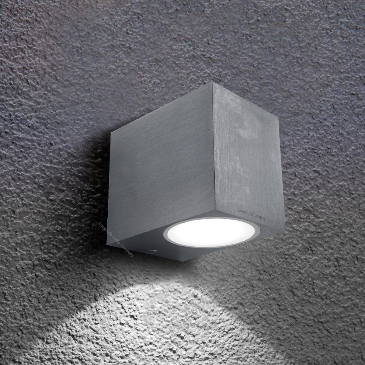 Aluminium Finely Finished Mini Cube Single Outdoor Wall Light Fixture GU10 - Energy Light Bulbs - Free delivery on all orders