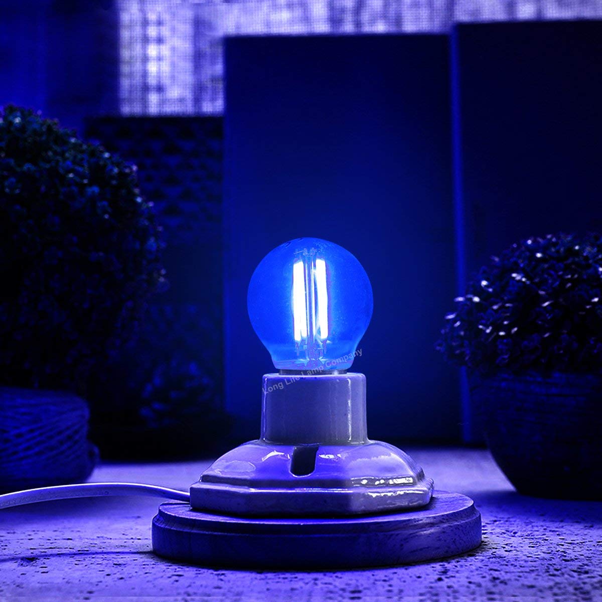 Ambient Fireglow 4w LED Golf Ball Blue Light Bulb B22 Bayonet Clear Glass - Energy Light Bulbs - Free delivery on all orders