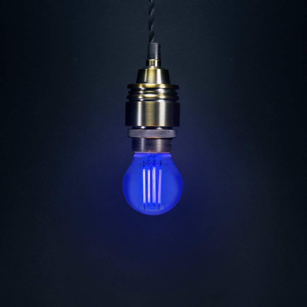 Ambient Fireglow 4w LED Golf Ball Blue Light Bulb B22 Bayonet Clear Glass - Energy Light Bulbs - Free delivery on all orders
