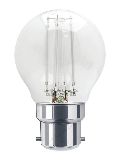 Ambient Fireglow 4w LED Golf Ball Blue Light Bulb B22 Bayonet Clear Glass - Energy Light Bulbs - Free delivery on all orders