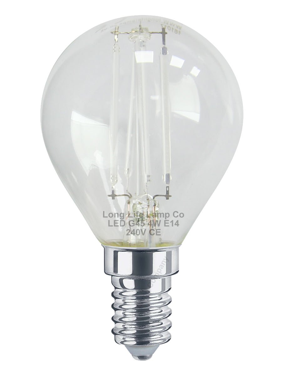 Ambient Fireglow 4w LED Golf Ball Blue Light Bulb E14 Clear Glass - Energy Light Bulbs - Free delivery on all orders
