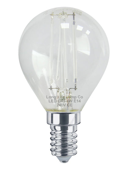 Ambient Fireglow 4w LED Golf Ball Blue Light Bulb E14 Clear Glass - Energy Light Bulbs - Free delivery on all orders