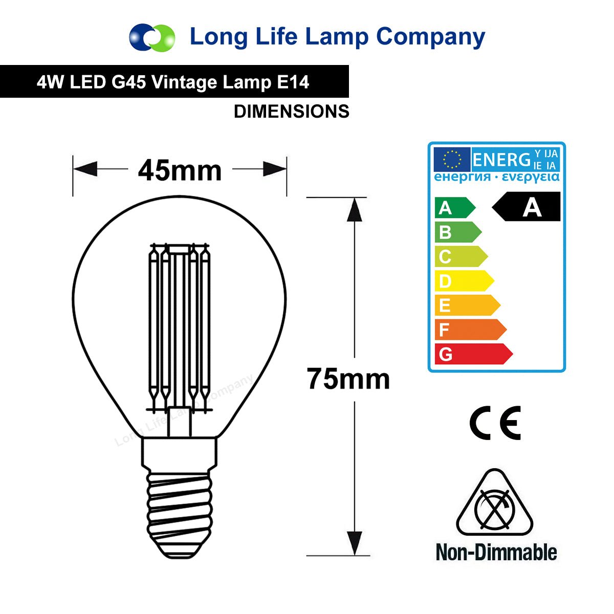 Ambient Fireglow 4w LED Golf Ball Blue Light Bulb E14 Clear Glass - Energy Light Bulbs - Free delivery on all orders