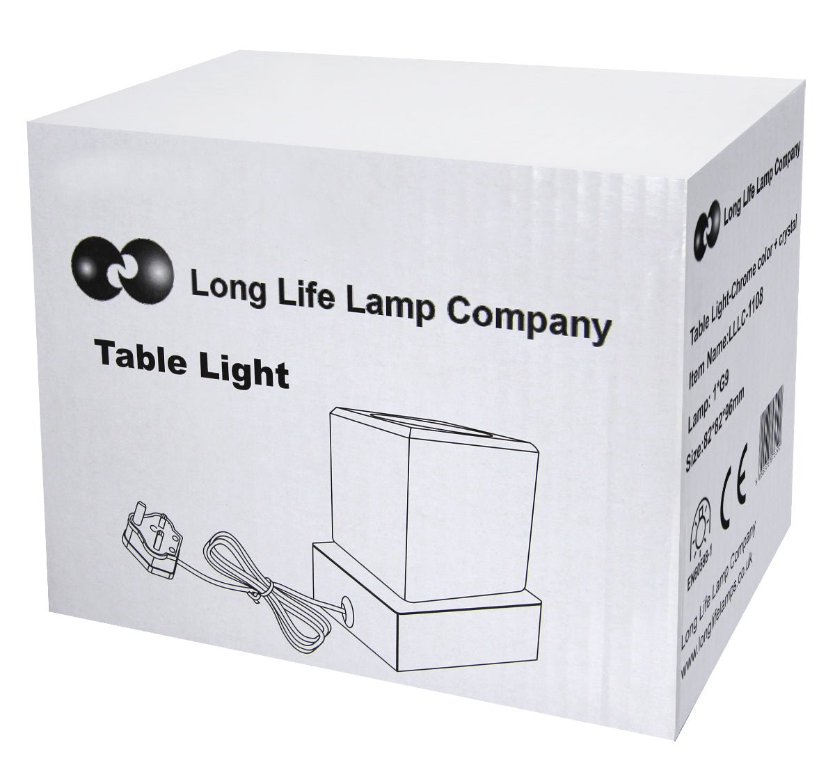Ambient Glass Cube Touch Dimmable Table Lamp Chrome Base with Free G9 25w Bulb - Energy Light Bulbs - Free delivery on all orders