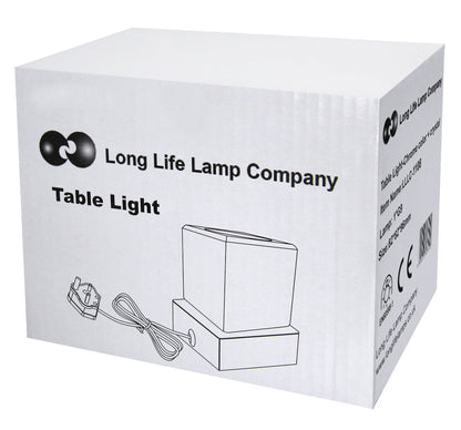 Ambient Glass Cube Touch Dimmable Table Lamp Chrome Base with Free G9 25w Bulb - Energy Light Bulbs - Free delivery on all orders