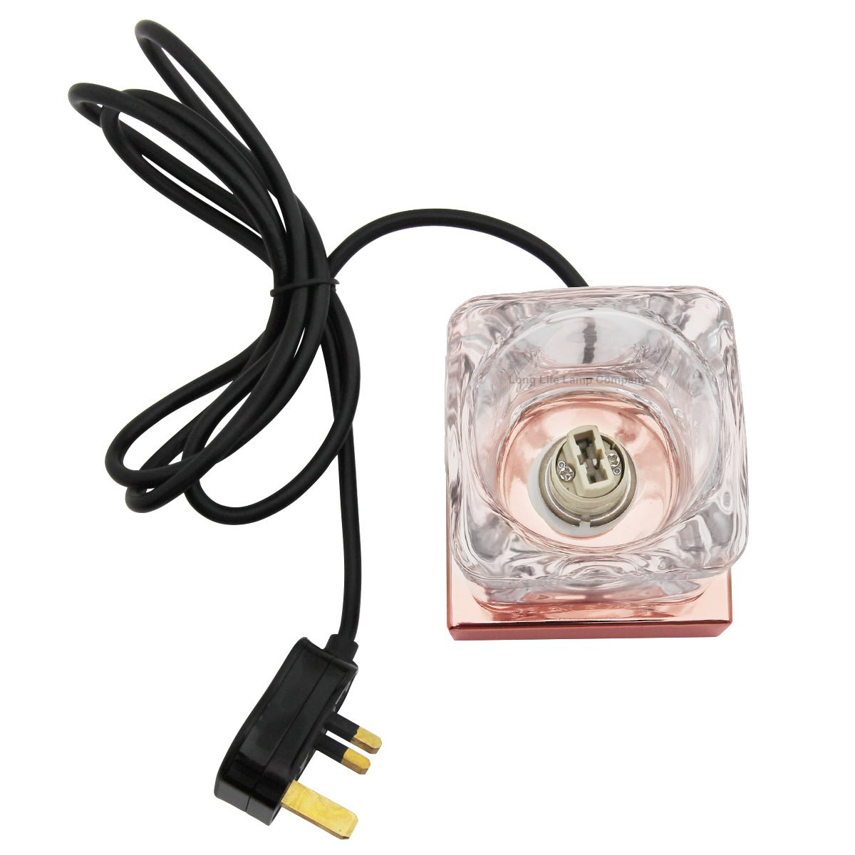 Ambient Glass Ice Cube Touch Dimmable Table Lamp Copper Base with G9 Bulb - Energy Light Bulbs - Free delivery on all orders