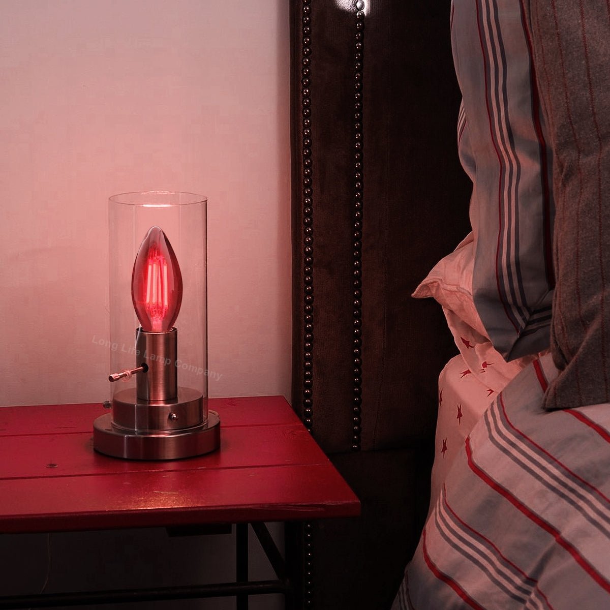 Ambient Vintage 4w LED Red Candle Light Bulb B22 Bayonet Clear Glass - Energy Light Bulbs - Free delivery on all orders
