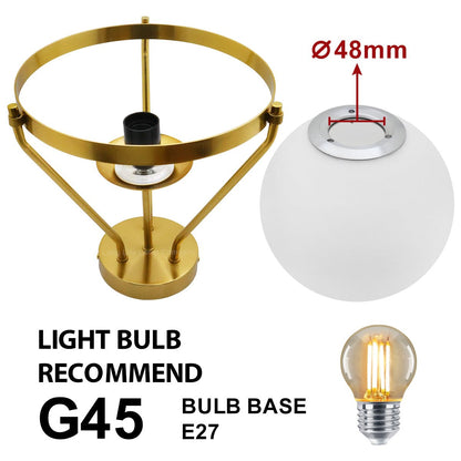 Antique Brass Semi Flush Mount Ceiling Light Frosted Glass Globe - Energy Light Bulbs - Free delivery on all orders