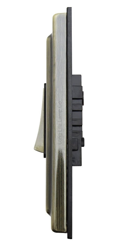 Antique Brass Single Light Switch 10amp 2 Way - Energy Light Bulbs - Free delivery on all orders