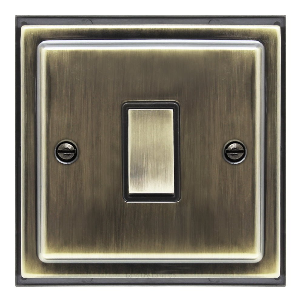 Antique Brass Single Light Switch 10amp 2 Way - Energy Light Bulbs - Free delivery on all orders