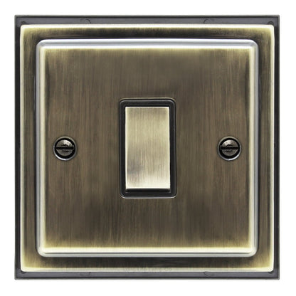 Antique Brass Single Light Switch 10amp 2 Way - Energy Light Bulbs - Free delivery on all orders
