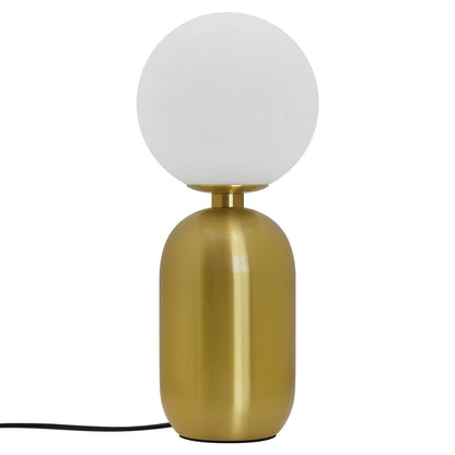 Antique Brass Table Lamp Frosted Glass Globe Shade Bedside Light - Energy Light Bulbs - Free delivery on all orders