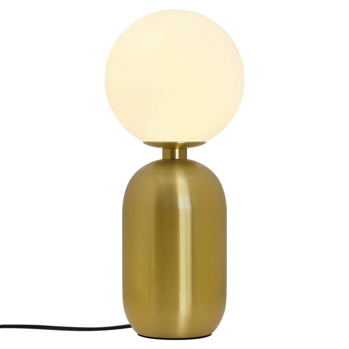 Antique Brass Table Lamp Frosted Glass Globe Shade Bedside Light - Energy Light Bulbs - Free delivery on all orders