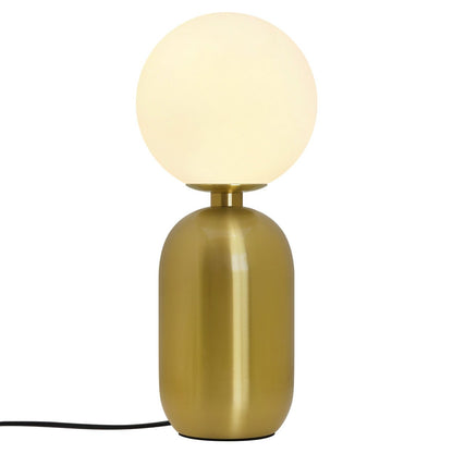 Antique Brass Table Lamp Frosted Glass Globe Shade Bedside Light - Energy Light Bulbs - Free delivery on all orders