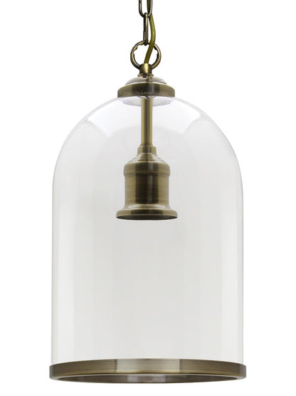 Antique Brass Vintage Ceiling Pendant Light Glass Lamp shade Bell Chain Lantern - Energy Light Bulbs - Free delivery on all orders