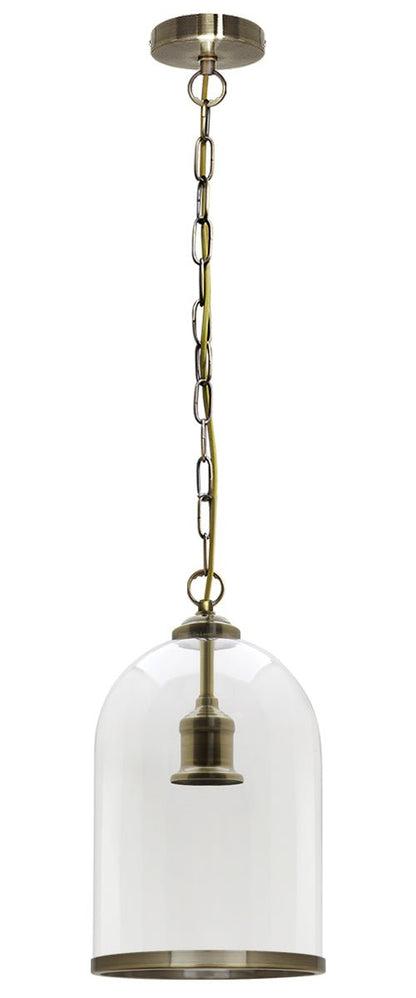 Antique Brass Vintage Ceiling Pendant Light Glass Lamp shade Bell Chain Lantern - Energy Light Bulbs - Free delivery on all orders