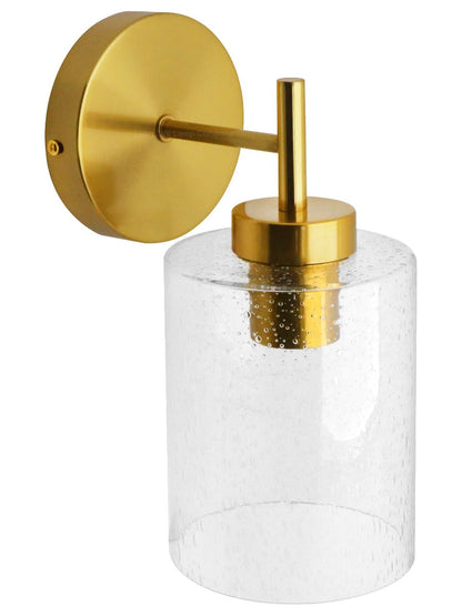 Antique Brass Wall Light Bubble Glass Lamp Shade Cylindrical Transparent Glass - Energy Light Bulbs - Free delivery on all orders